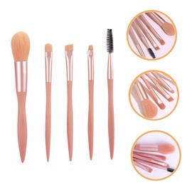 OATIPHO 5pcs Foundation Brush Set Portable Makeup Brushes for Teens Precision Powder Contour Application for Daily Use No Shedding Travel Friendly Design Blush Eyeshadow Tools
