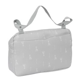 SOPHIE LA GIRAFE MUM – Adaptable Bag for Baby Pram, Baby Bag, Comfortable and Versatile, Quality and Resistance, 34 x 10 x 23 cm, Stone Grey, Grey Stone, Estándar, Casual