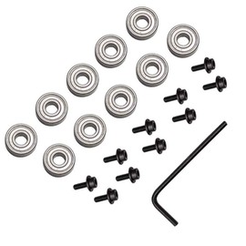 Gasea 10 Sets Replacement Top Mounted Ball Bearings Guide for Router Bit Repair Accessories Tool Kit | Inner Dia. 3/16" | Outer Dia. 1/2"