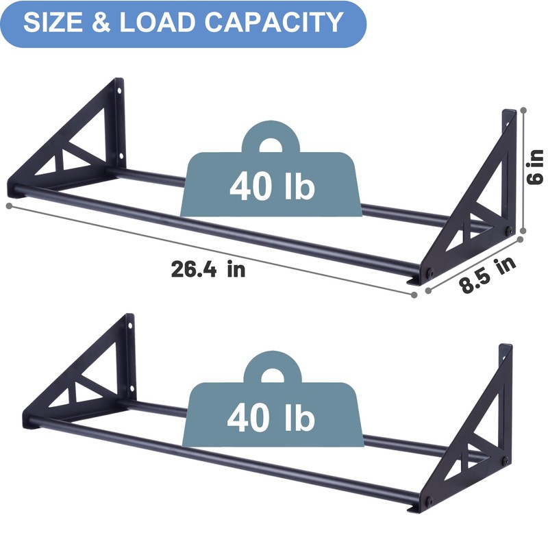 DECORDEEP 2 Pcs Disc Golf Rack Wall Mount, Disc Golf