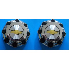 After 2 New Chevy Express Van 2500 3500 Silverado CHROME Center Hub Caps 8 lugs wheel