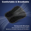 SKYJDM Foldable Passenger Motorcycle Gel Rear Seat Cushion, 3D-Honeycomb Structure