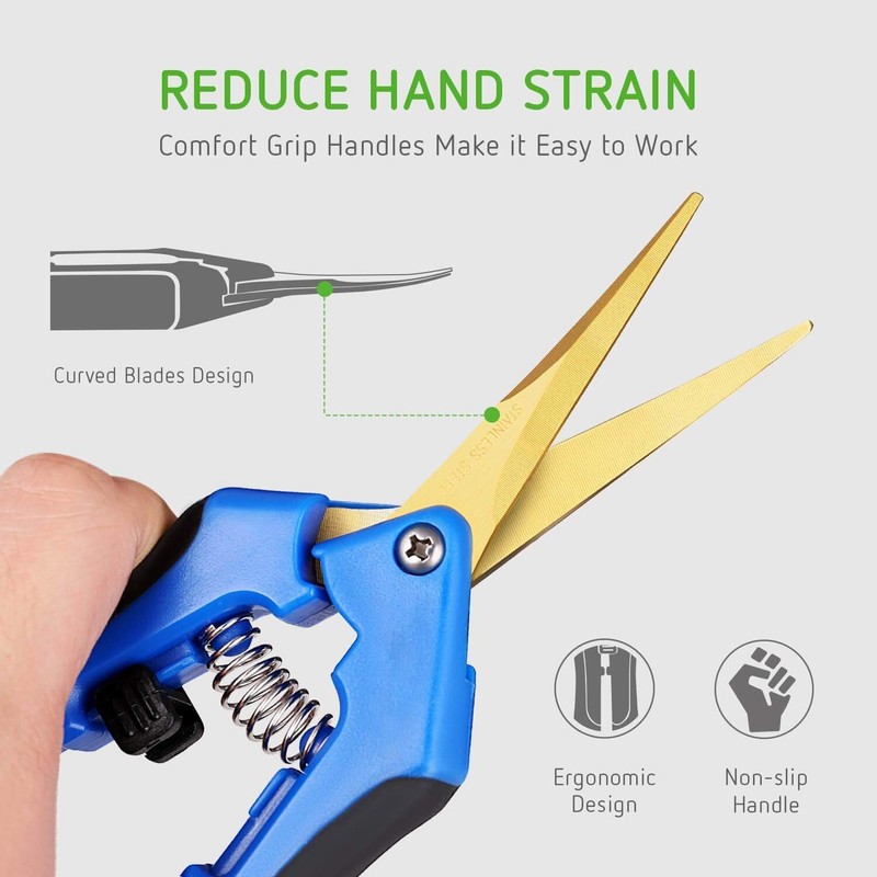 SunStream Garden Pruning Shear Steel Curved Blade Hand Pruner (Scissors)