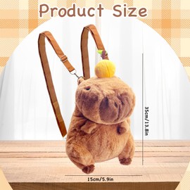 Capybara Children's Backpack, Capybara School Backpack, Capybara Backpack, Capybara Plush Backpack, School Backpack Girls, Cute Animal Backpack, Plush Capybara Animal Backpack, Cartoon Bag for School