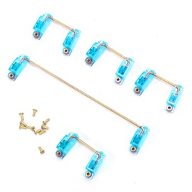 Mechanical Keyboard Stabilizer with GoldPlated Screws Computer Accessory for DIY 61/64/87(Transparent Blue )
