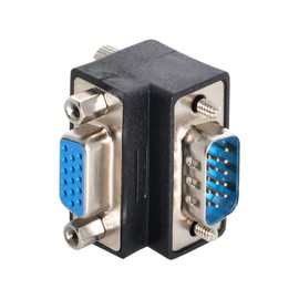 chenyang VGA SVGA 15 pines 90 grados UP adaptador de conector de extensión en ángulo HDB 15 pines macho a hembra