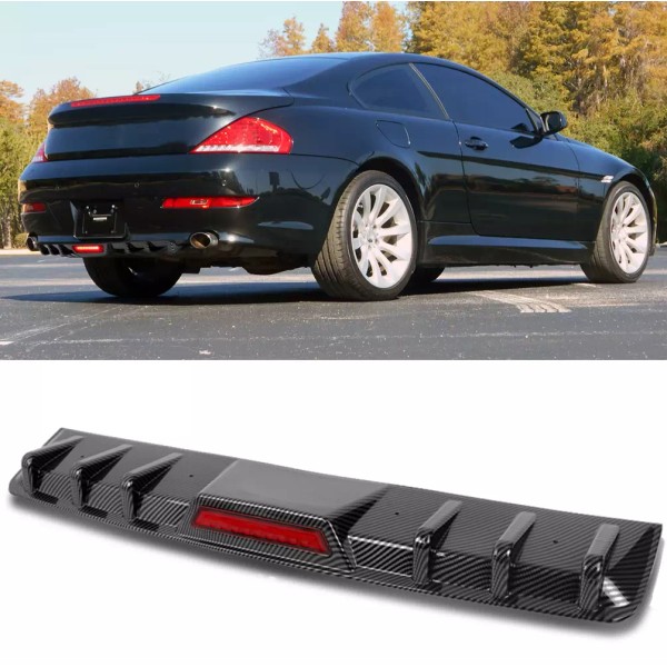 GOODFITMENT Rear Bumper Diffuser Spoiler Lip LED Brake Light For