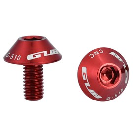 Yosoo Bicycle Water Bottle Cage Hex Bolts, M5 x 12mm Bolt Screws for Bike Water Bottle Cage Holder, 2 PCS(Red)