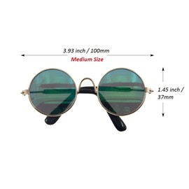 TopE Pet Glasses,Stock Show Funny Cute Dog Cat Retro Fashion Sunglasses Glasses Transparent Eye-wear Protection Puppy Cat,Pet Photos Props for Small/Medium Pet (Gold+Black, Medium)