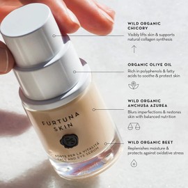 Furtuna Skin- Fórmula iluminadora de doble uso: diseñada por expertos para levantar visiblemente, reducir la hinchazón y emparejar el tono de la piel en las áreas del rostro y los ojos con resultados