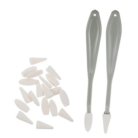 NUOBESTY - Juego de 1 sacapuntas de tocón para bolsa mixta de caramelo, mezcla de sombras, brocha de arte, licuadoras de arte de repuesto para artista, herramienta de dibujo de carbón, esponja