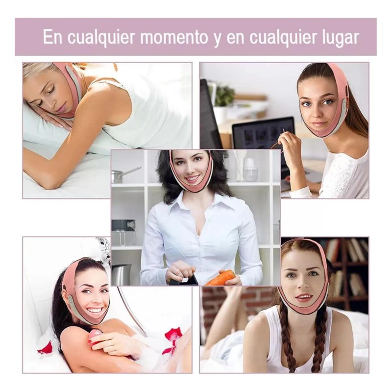 2 Mentonera Faja Forma V Oferta Reduce Arruga Papada Cachete