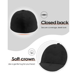 Zylioo Small Size Baseball Cap with Closed Back,Non Adjustable Fitted Caps for Petite Heads,Little Elastic Baseball Hats