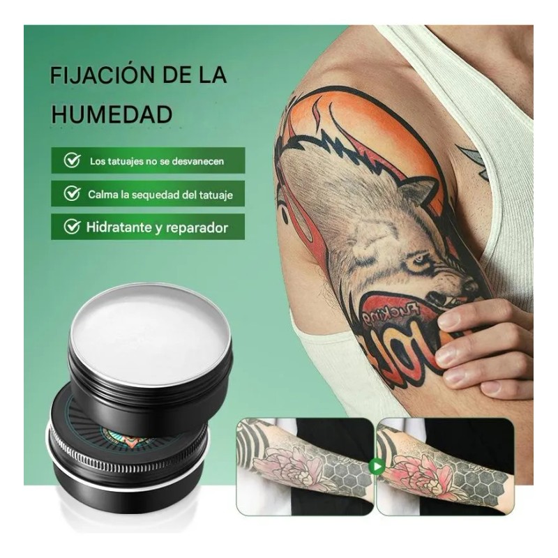 Crema Hidratante Reparadora Para Tatuajes Evita Decoloración