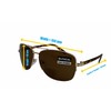 square aviator BIFOCAL READING SUNGLASSES gold frame brown lens 100%