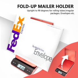 UNIWEIGH digital postwaage 39kg/86lb, briefwaage, paketwaage, plattformwaage, küchenwaage, grammwaage, postal scale mit Hold/Tara-Funktion für Büro, Haus,Lager, Markt, USB-Kabel, Maßband- Rote