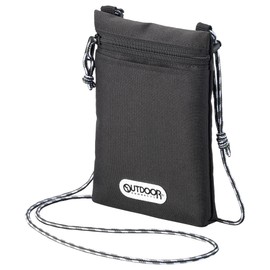 Hakuba AMZODSPP06BK 4977187209211 Outdoor Products Smartphone Pouch 06 Black Crossbody Smartphone Shoulder Wallet Pouch Shoulder Bag
