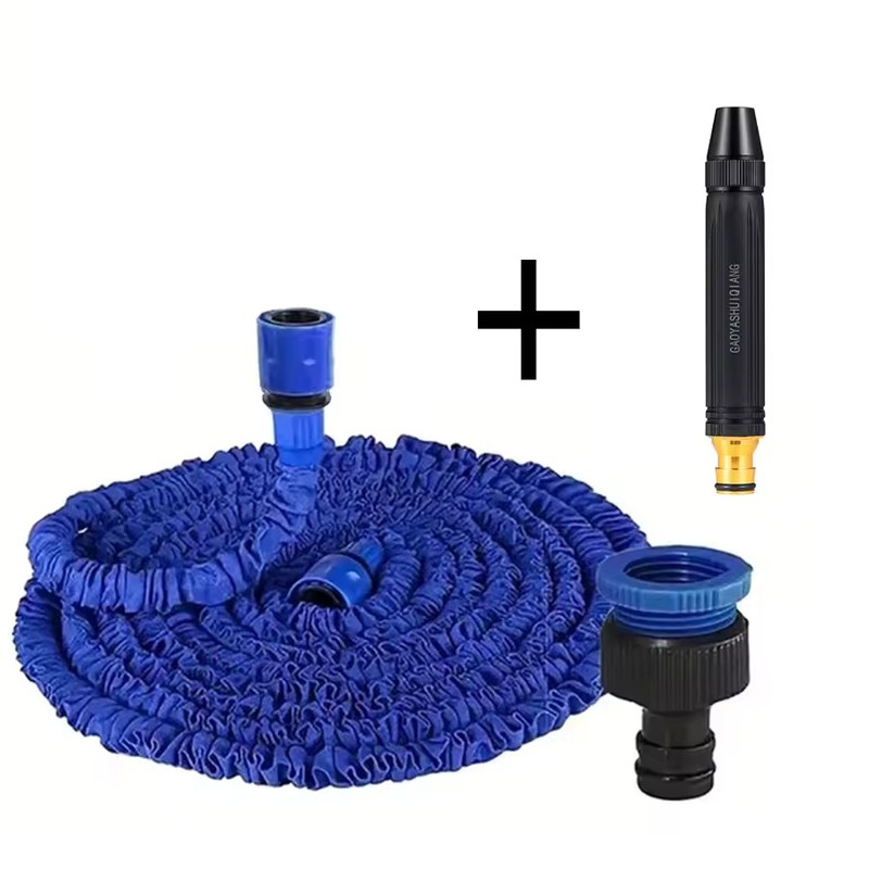 25ft Expandable Garden Hose Pipe with Adjustable Nozzle for Car