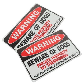 SUPVOX 2Pcs Beware of Dog Sign Durable Iron Warning Sign for Garden Decor Protects Against Dog Versatile Outdoor Use Alert Passersby with Notice