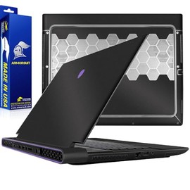 ArmorSuit MilitaryShield Matte Black Metallic Skin Vinyl Wrap for Alienware m16 R1 (16 Inch)