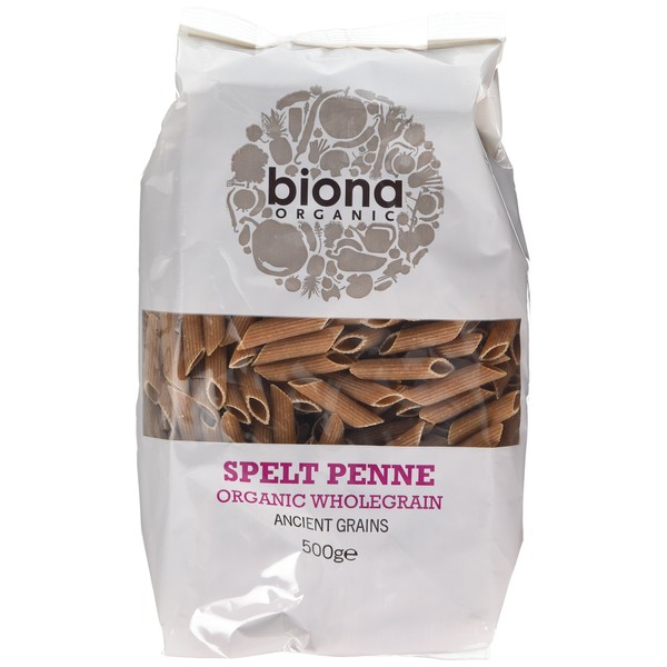 Biona Org Wholemeal Spelt Penne 500 g (order 10 for trade outer)