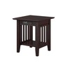 Atlantic Furniture Mission End Table, (20" x 20"), Espresso