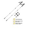 JELEX Nature Telescopic Walking Poles for Nordic Walking Adjustable Includes