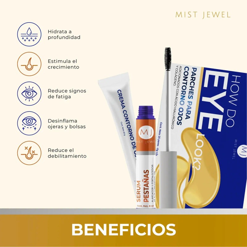 Kit Belleza En Tu Mirada | Contorno Ojos Pestañas Y