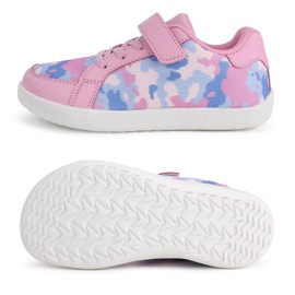 CLEANCOOL Toddler/Kids Boys&Girls Barefoot Shoes, Wide Toe Box,Breathable Comfortable, Slip-Resistant, Easy On & Off(Pink,29)