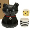 Kotobuki 120-603 Bohemian Black Cat Sake Set, Black