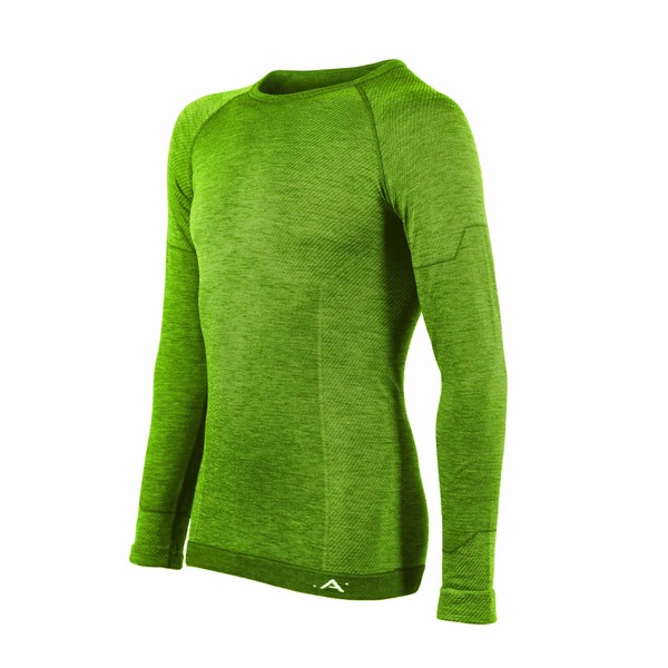 Risalti Men's and Women's Merino Wool Thermal Jersey – Thermal Underwear Unisex Long Sleeve Breathable – Seamless Winter Thermal Clothing – Made in Italy, green