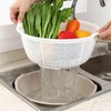 HAOHIZE Plastic Colander, Double Layer Colanders Bowl Set Vegetable Fruit