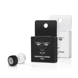 2 Pzas Hilo Entintado Para Diseño Mapeo De Cejas Microblading Tatuaje de cejas Línea de inspección de microcuchillas Línea de marcado de lápiz de cejas preentintado 10 m Cadena de mapeo preentintada Microblading Marcador de cejas Línea de hilo (Negro)