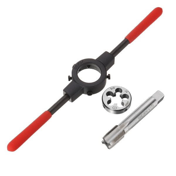 uxcell 5/8-11 UNC Tap and Die Set 38mm Round Die
