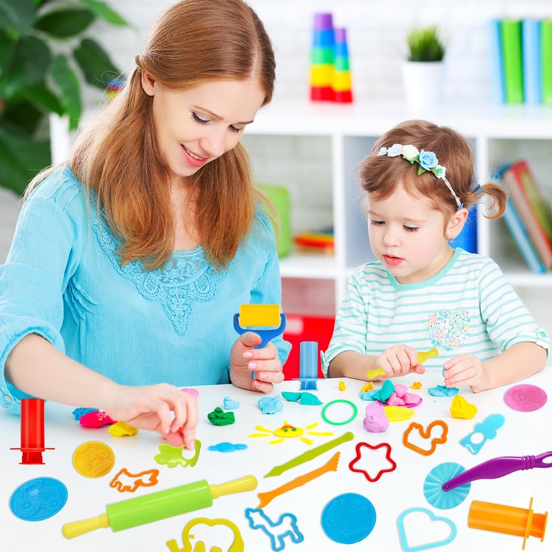 LCY WEDSHI Playdough Tool Set, 49 Pcs Play Dough Tools