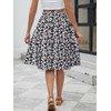 BERYDRESS Knee-Length A-Line Skirts for Women Elastic Waisted Tie-Up Summer