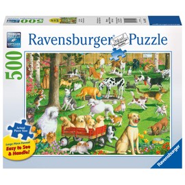 Ravensburger at The Dog Park Large Format 500 Piece Jigsaw Puzzle for Adults – Every Piece is Unique, Softclick Technology Means Pieces Fit Together Perfectly