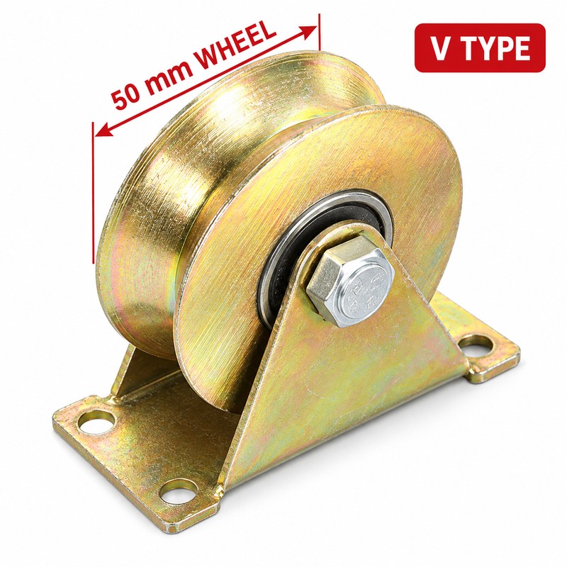 Steel Sliding Door Track Roller Wheel with Mounting Bracket –