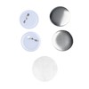 100 Set Pin Back Button Parts 2.3in Diameter Tinplate Plastic