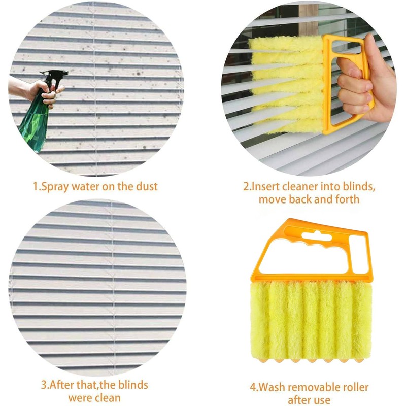 2 Pcs Blind Cleaner - Washable Window Blind Cleaner Duster