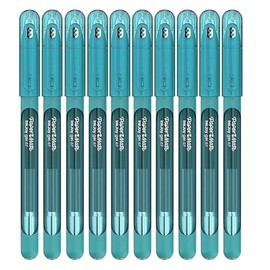 Newell Brands 10x Paper Mate InkJoy Capped Gel Ink Pens Assorted Colours 0.7mm Medium Point Nib Tip Adult Colouring Set (Teal)