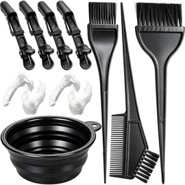 12Pcs Professional Salon Hair Coloring Dyeing Kit, Hair Bleach Dit Hair Coloring Products with Hair Dye Brush, Hair Color Bowl, Hair Clips