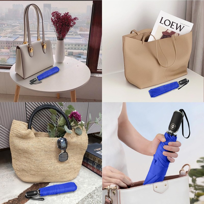 Natuquebrela Folding Travel Umbrella Compact - Large Compact Umbrella Auto