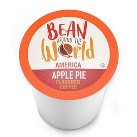 Bean Around The World Flavored Coffee Compatible With 2.0 Keurig K Cup Brewers, Apple Pie, 40 Count (Pack of 1)