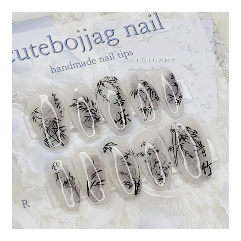 Mukjukdo handmade nail tip - Oval M / 묵죽도 수제네일팁