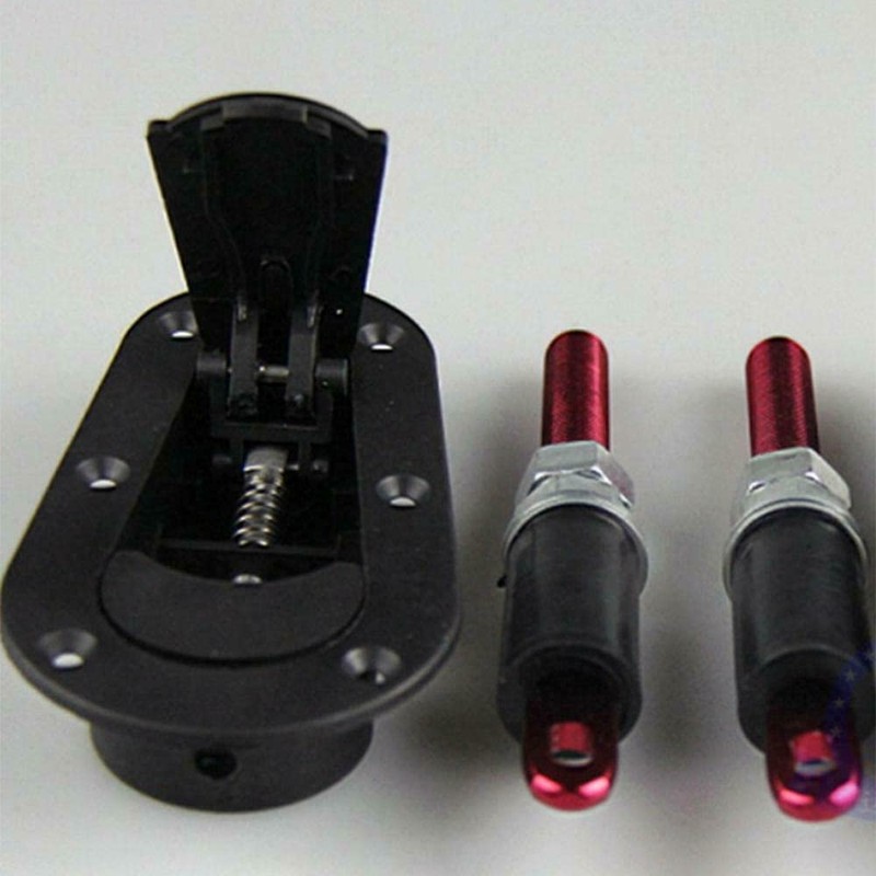 Black Racing Car Quick Release Bonnet Lock Hood Pins Latch