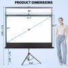 SEGAWE 84" Projector Screen with Tripod Stand Portable Movie 16:9