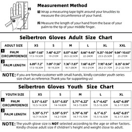 Seibertron Gloves Youth / Kids BMX MX ATV MTB Road Bike Mountain Bike Bicycle Offroad Dirt Bike for Motorcycle Racing Motocross Sport Touch Detection Full Finger Cover Fluo Yellow S