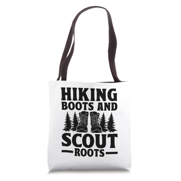 Hiking Boots And Scout Roots Camping Scouting Scouts Tote Bag