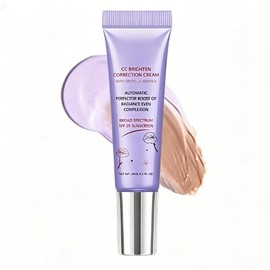 Erinde CC Cream con Centella Asiática, CC Red Correct Crema,01Morado  Corrector de Rojeces y Unificación de Tono, crema correctora de color con SPF...
